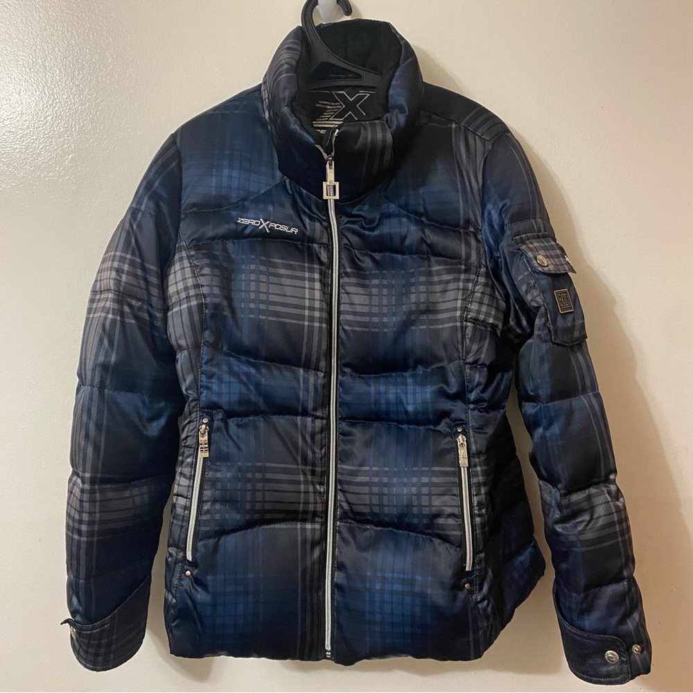 Zero X Posur Coat Jacket Puff Down Winter Women’s Size Medium Zip.